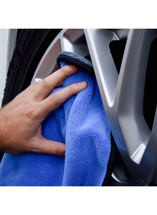 Microfibre Car Cloths, Pack of 3, 500 GSM Polishing Cloth, Paint Care, Extremely Absorbent and Gentle Soft for Caring for Car and Motorcycle, Drying, Polishing, 30 x 30 cm (3 Pieces) - Image 4